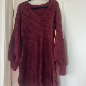 NWT Cupshe Burgundy Dress